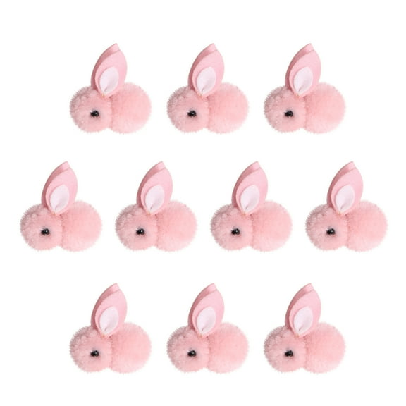Chanana 10 Pcs Easter Mini Plush Bunny Tiny Rabbit Plush Stuffed Animals Soft Little Bunny Toys Tiny Bunny Plush Doll Hanging Pendant Ornament for DIY Crafts Accessories Decorations Party Favors