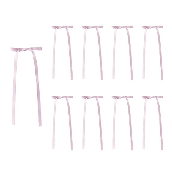 Chanana 10 Pcs Velvet Bows for Christmas Tree,3"×14" Velvet Christmas Tree Clip on Bows Door Garland Decor Vintage Wreath Bow for Xmas Wedding Indoor Outdoor Home Decor