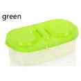 thumbnail image 1 of Chanana 2-Compartment Airtight Fridge Organizer, BPA-Free Plastic Food Storage Box (Green, 17x9.5x6cm), 1 of 8
