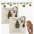 thumbnail image 1 of Chanana 2PCS Emotional Support Bat Inspirational Keychain, Metal Bat Pendant with Encouragement Verse Card Gift for Friends, Look Ahead and Don't Lose Ground, 1 of 4