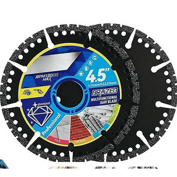 Chanana 4.5" Diamond Multi-Purpose Saw Blades, Heavy Duty Angle Grinder Discs, Durable Compound Saw Blades for Cutting Marble, Quartz, Stone, Tile, Metal, Plastic