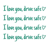 Chanana 4PCS I Love You Drive Safe Mirror Sticker, Cute Car Stickers for Womens, Car Decals for Women, Auto Stickers and Decals, Rear View Mirror Sticker, Vinyl Tumbler Sticker Decal