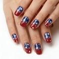 thumbnail image 1 of Chanana 4th of July Nail Wraps Stickers, Independence Day Full Nail Polish Strips, Memorial Day DIY Self-Adhesive Nail Art Decals Patriotic American Flag Pattern Decor, 1 of 9