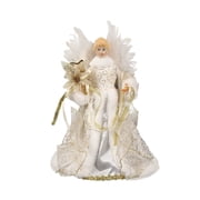 Chanana Angel Christmas Tree Topper, 13.2 Inch Gold Angel Treetop, Angel Figurine Christmas Tree Top, Christmas Tree Decorations for Home
