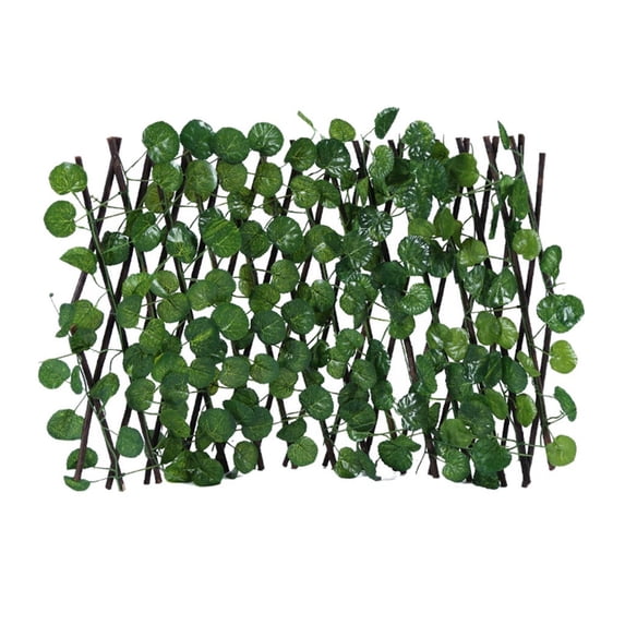 Chanana Artificial Ivy Expandable Fence – 28-40cm Height Adjustable Screen for Balcony Privacy, Garden Decor, 200cm Max Length (Realistic Green Leaves)
