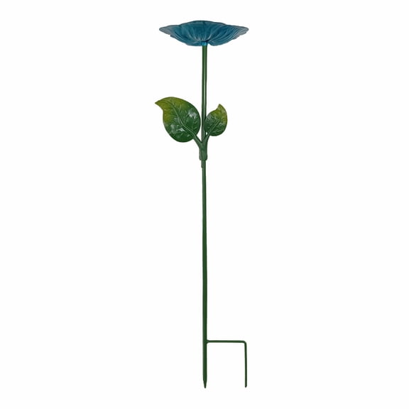 Chanana Cast Iron Bird Feeder with Pole, Standing Bird Feeder for Outdoors, Squirrel Resistant Bird Feeder Tray with Ground Spike, Wild Bird Feeder Stand for Garden, Lawn & Yard