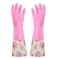 thumbnail image 1 of Chanana Cotton-Lined Cleaning Gloves – Long Cuff, Anti-Slip Grip for Dishwashing & Laundry, 1 of 9