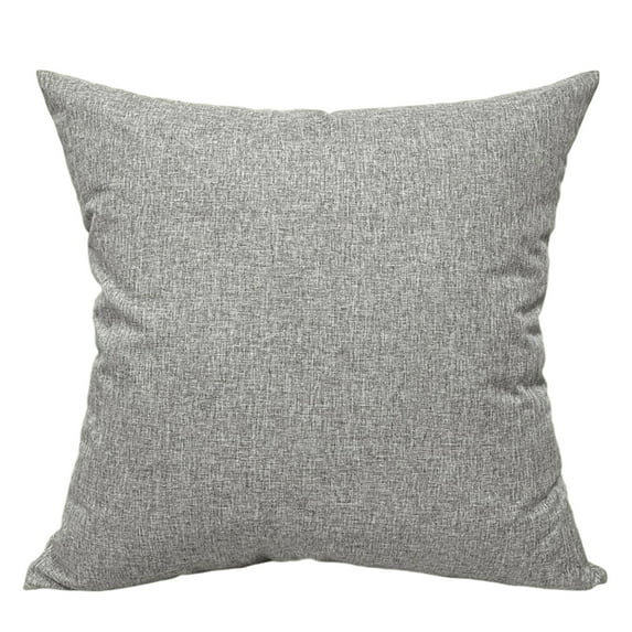 Chanana Cotton Linen Soft Soild Decorative Square Throw Pillow Set, Soft Cushion for Sofa Bedroom Bar Coffee Shop Play Room 17.7 x 17.7 Inch, Gray (Including Pillow Core)