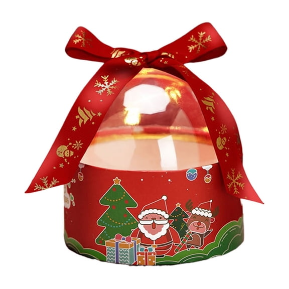 Chanana DIY Christmas Candy Apples Boxes with Transparent Lid, Christmas Eve Apples Gift Box, Apples Gift Boxes for Christmas Valentine's Day Birthday Wedding