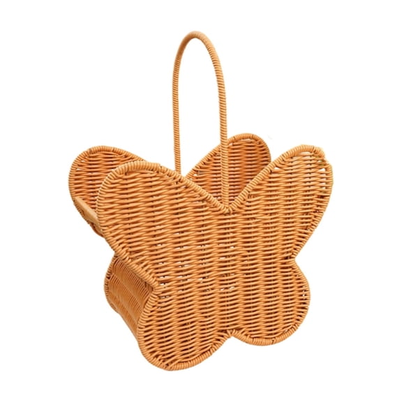 Chanana Decorative Butterfly Shaped Basket with Handle Construction Storage Container for Living Room Bedroom Butterfly Storage