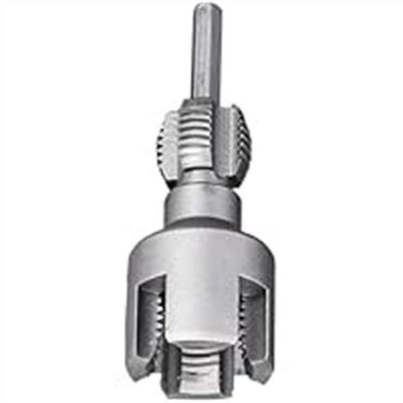 Chanana Double-Ended PVC Pipe Thread Cutter Tool for Electric Drills, 3/4 Inch Alloy Steel Opener for Plumbing Sanitary Work (Silver)