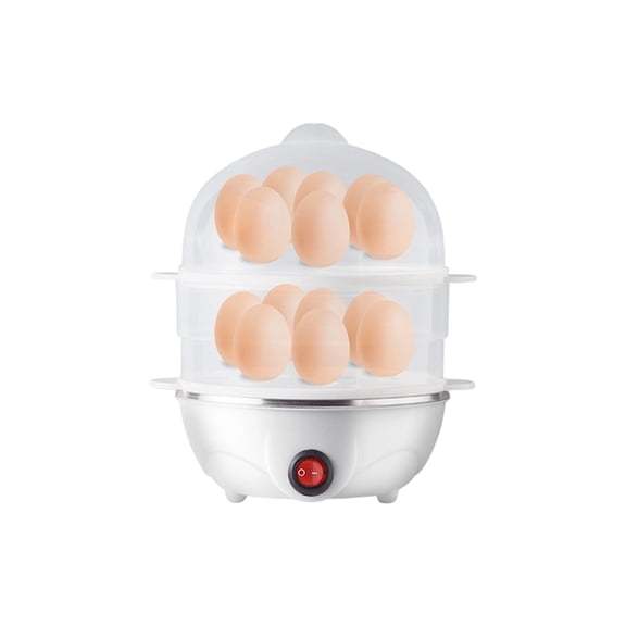 Chanana Double Layer Electric Rapid Egg Cooker for Hard Boiled/Poached/Scrambled Eggs or Omelets,14 Egg Capacity, BPA Free Tray
