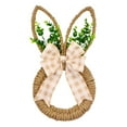 thumbnail image 1 of Chanana Easter Bunny Wreath Easter Decor Lovely, Front Door Rabbit Wreath, Hanging Ornament, for Home, Farmhouse Festival, Wall, 1 of 9