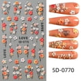 thumbnail image 1 of Chanana Embossed Flower Nail Art Stickers - Spring Floral Orange Floral Leaf Self-Adhesive 5D Nail Decals for DIY Spring Summer Manicure, 1 of 9