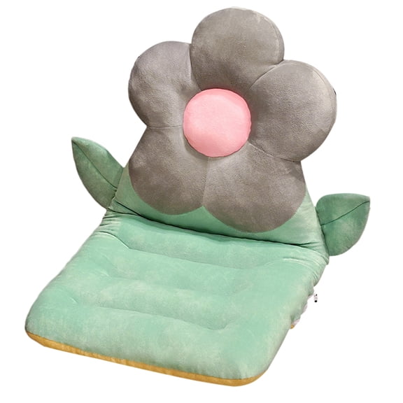 Chanana Flower Shape Seat Cushion - Non-Slip Cute Chair Pad with Plush Comfort Lazy Sofa Floor Pillow for Office, Bedroom & Living Room Decor, Supportive Lumbar Relief for Adults & Kids, Gray