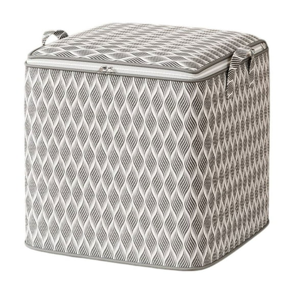 Chanana Foldable Fabric Storage Bins with Zipper - Large Capacity Clothes Organizer for Blankets/Pillows/Travel, Multi-Purpose Storage Box with Lid