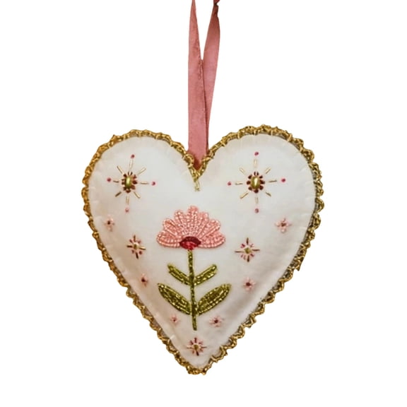 Chanana Handmade Acrylic Beaded Heart Ornament, Timeless Friendship Keepsake, Heart-Shaped Ornament, Handmade Decor for Best Friends, Sisters, and Lover, Christmas Valentines Ornament Gift