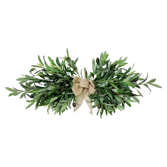 Chanana Premium Artificial Olive Branch Wreath – Realistic Faux Greenery Wreath for Front Door, Wall, Home & Year-Round Decor – Farmhouse Rustic Floral Accent for Indoor Outdoor