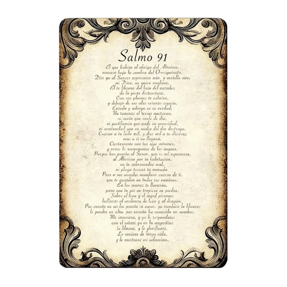 Chanana Psalm 91 - Scripture Wall Art - Psalms Bible Verse Wall Art - Church Decorations - God Decoration - Catholic Decor - Christian Gifts - Wooden Religious Artwork