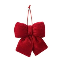 Chanana Red Velvet Wreath Bows, Small Christmas Bows Xmas Decorative Ties, Bow Ornaments Wreaths Twist-Tie Bows for Gift-Wrapping, Festive Winter Decor, Home Party, S