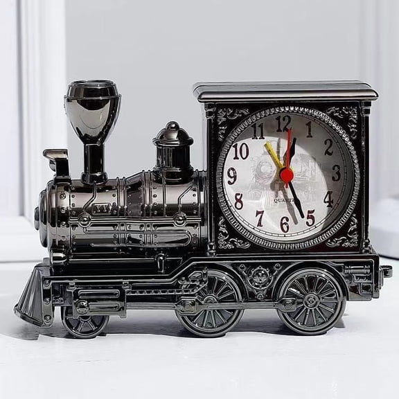 Chanana Retro Locomotive Model Alarm Clock, Battery-Powered, Desktop Locomotive Model Clock - Retro Style Alarm, Decorative & Functional, for Home or Workplace, Collectors