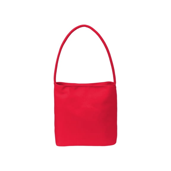 Chanana Shoulder Bag for Women Lightweight Nylon Hobo Bag Purse Candy Color Trendy Small Tote Handbags, Simple Design Suitable for Daily Commuting, Red