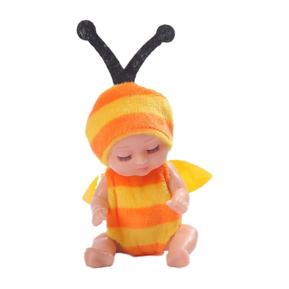 Chanana Simulation Sleeping Baby Doll Toy, Lifelike Sleeping Face Simulation Doll for KidsBoysGirls, Cute PVC Soft Plush Doll, Mini Travel Companion Doll for Bedtime Comfort Gifts