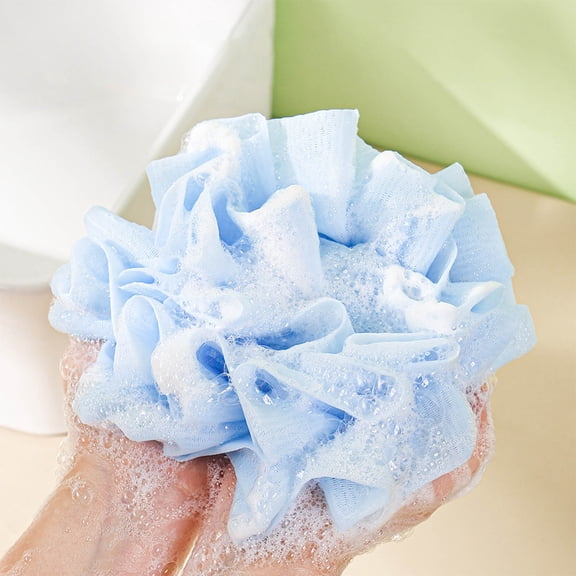 Chanana Soap-Embedded Bath Sponge - Mesh Loofah with Soap Storage Pocket (20x20cm)