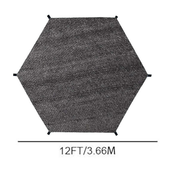 Chanana Trampoline Sun Shade Cover 12ft Oxford Cloth with UV Coating, Anti-Tear Waterproof Protector for Outdoor Playground Accessories (Black)