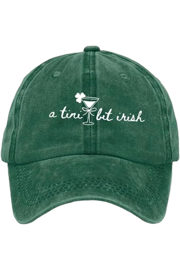 Unisex A Tini Bit Irish Baseball Cap Lucky Shamrock Baseball Cap St. Patrick's Day Hat