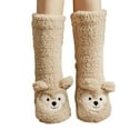 thumbnail image 1 of Chanana Womens Fuzzy Socks Winter Warm Fluffy Soft Slipper Home Sleeping Cute Animal, 3D Novelty Face Winter Warm Thick Socks, Sleeping Slipper Socks Christmas Gifts, 1 of 4