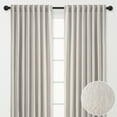 thumbnail image 1 of Chanasya 2-Panel Classy Embossed Leaf Textured Curtains - Back Tab, Ring Tab - for Windows Living Room Bedroom - Partial Room Darkening Drapes for Privacy - 52 x 84 Inches - Beige, 1 of 5