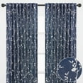 thumbnail image 1 of Chanasya 2-Panel Sakura Cherry Tree Soft Velvet Curtains - 3-in-1 Back Tab, Rod Pocket, Ring Tab- for Windows Living Room Bedroom - Partial Room Darkening Elegant Drapes for Privacy 52 x 63 Inches, 1 of 6