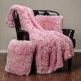 thumbnail image 1 of Chanasya 3-Piece Super Soft Shaggy Throw Blanket Pillow Cover Set - Chic Fuzzy Faux Fur Elegant Cozy Fleece Sherpa Throw (50"x65") & Two Throw Pillow Covers (18"x 18")- For Bed Couch Chair Sofa - Pink, 1 of 9