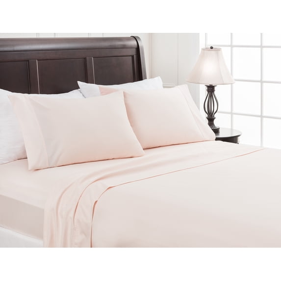 Chanasya 3-Piece Ultra Soft Solid Embossed Checkered Twin Sheets Set - 15 Inches Deep Pocket Luxurious Soft Brushed Microfiber - (1 Flat Sheet, 1 Fitted Sheet & 1 Pillowcase ) Delicate Pink - Twin