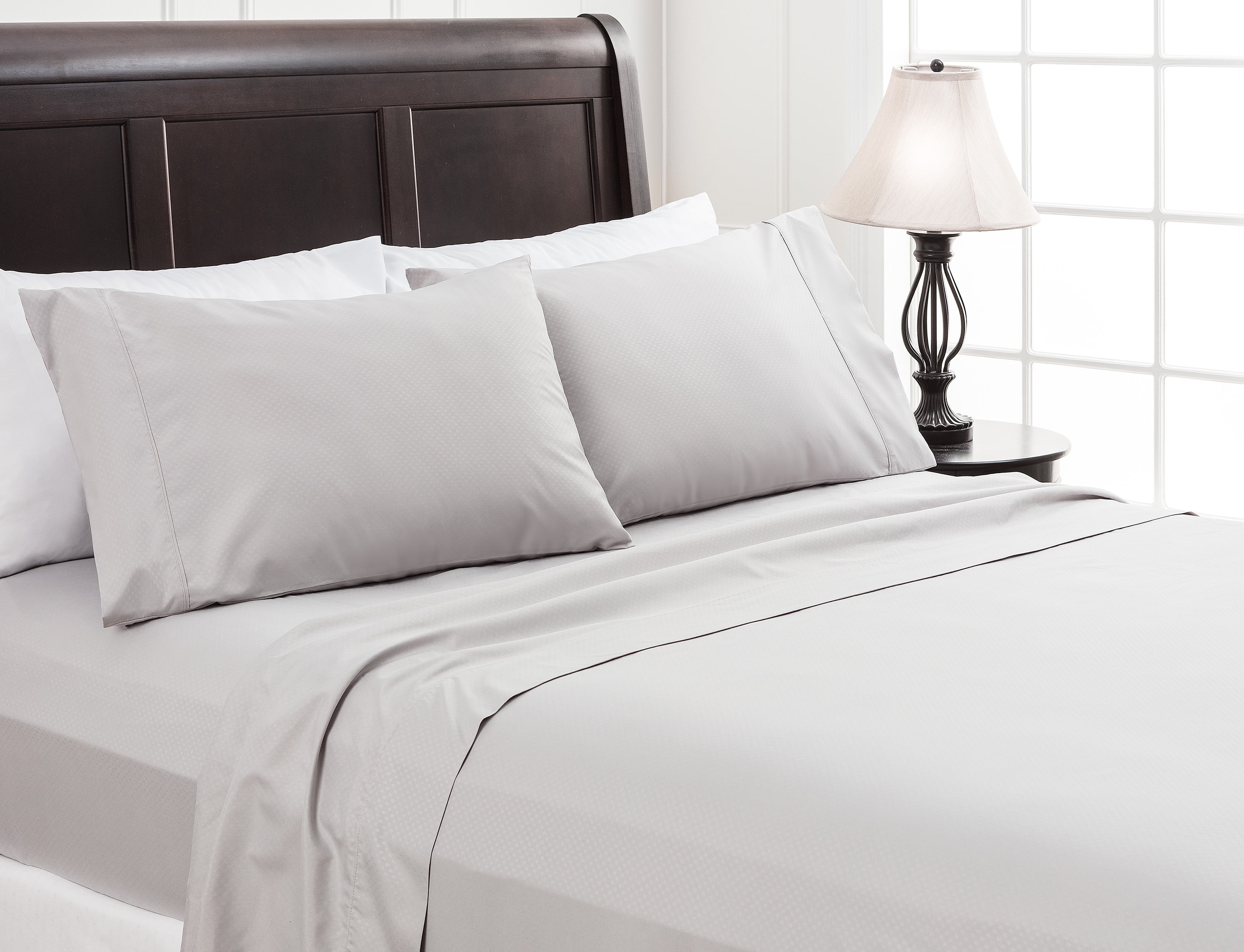 Soft Solid Chanasya 4-Piece Ultra Soft Solid Embossed Checkered Queen Sheets Set ...