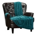 thumbnail image 1 of Chanasya Chenille Chateau Luxurious Knit Throw Blanket with Woven Boarder - Super Soft and Classy Subtle Shimmer for Home Decor, Sofa, Chair, Living Room, and Bedroom (50x65 Inches) Teal, 1 of 3
