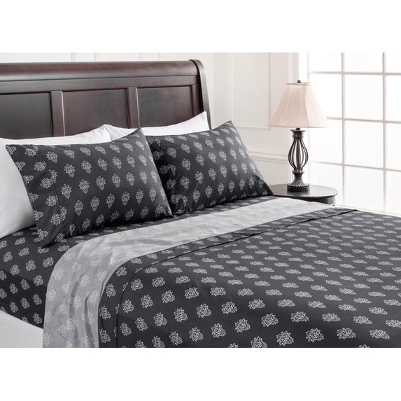 Chanasya Damask Pattern Sheet Set - Blue