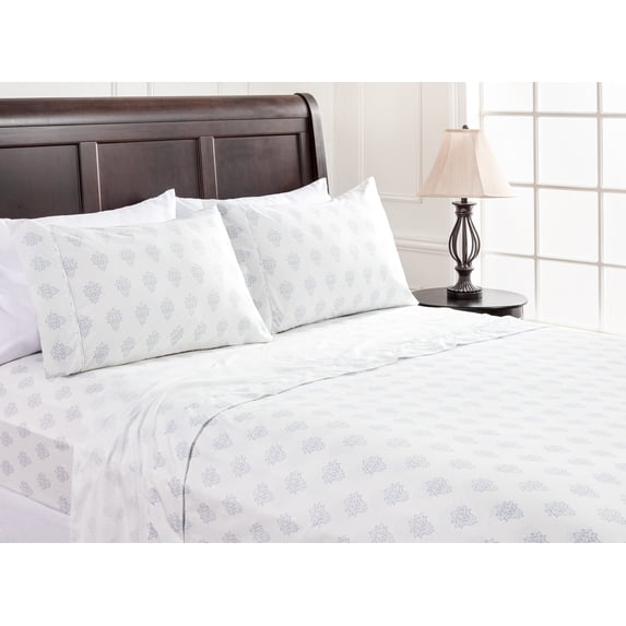 Chanasya Damask Pattern Sheet Set - White