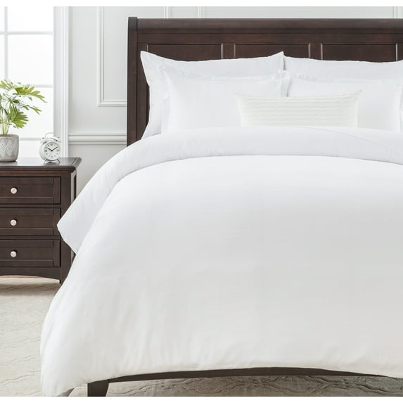 Chanasya Duvet Cover King Set Ultra Soft Solid 3-Piece Bedding - Luxurious Silky Soft Brushed Microfiber Comforter Cover Combo- Zipper Closure (1 Duvet Cover & 2 Pillow Sham) Classic White - King