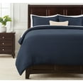thumbnail image 1 of Chanasya Duvet Cover Queen Set Ultra Soft Solid 3-Piece Bedding - Luxurious Silky Soft Brushed Microfiber Comforter Cover Combo- Zipper Closure (1 Duvet Cover & 2 Pillow Sham) Midnight Blue - Queen, 1 of 3