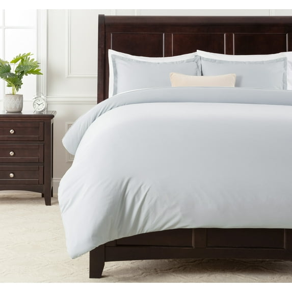 Chanasya Duvet Cover Twin Set Ultra Soft Solid 2-Piece Bedding - Luxurious Silky Soft Brushed Microfiber Comforter Cover Combo- Zipper Closure (1 Duvet Cover & 1 Pillow Sham) Pearl Blue - Twin