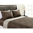 thumbnail image 1 of Chanasya Floral Paisley Pattern Sheet Set - Brown, 1 of 3