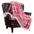 thumbnail image 1 of Chanasya Harmony Hope Blessing Peace Message Print Super Soft Plush Microfiber Fleece Sherpa Reversible Pink Gift Throw Blanket - Inspirational Uplifting Gift for Men Women Friend - Pink Blanket, 1 of 3