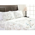 thumbnail image 1 of Chanasya Magnolia Flower Pattern Sheet Set - Blue, 1 of 3