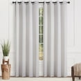 thumbnail image 1 of Chanasya Silver Silky Velvet Textured Sheer Curtains - Lightweight Luxury Curtain for Living Room Bedroom Windows - Light Filtering Elegant Decor Drapes with Grommets - 84 Inches Long - 2 Panel Set, 1 of 5