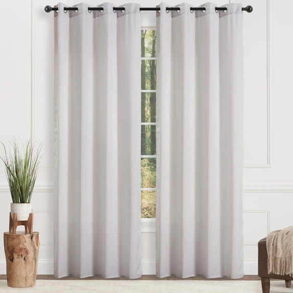 Chanasya Silver Silky Velvet Textured Sheer Curtains - Lightweight Luxury Curtain for Living Room Bedroom Windows - Light Filtering Elegant Decor Drapes with Grommets - 63 Inches Long - 2 Panel Set