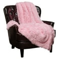 thumbnail image 1 of Chanasya Super Soft Shaggy Longfur Throw Blanket | Snuggly Fuzzy Faux Fur Lightweight Warm Elegant Cozy Plush Sherpa Fleece Microfiber Blanket | For Couch Bed Chair Photo Props - 60 "x 70" - Pink, 1 of 9