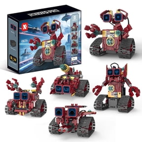 Chanbrick 5-In-1 Robot Building Sets Compatible With Lego Transforming Tracked With Light Concentration Building Toys For Adults Boys 401 Pcs