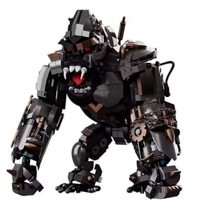 Chanbrick Black Gorilla Mecha Building Sets Compatible With Lego Animal Model Analytical Skill Building Toys For Adults Teens 1414 Pcs